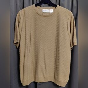 Alfred Dunner Tan Women's Shirt Excellent Condition